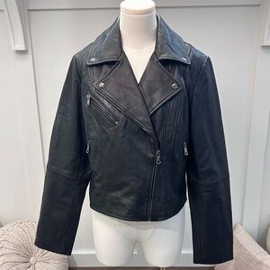 Bernardo Black Leather Jacket